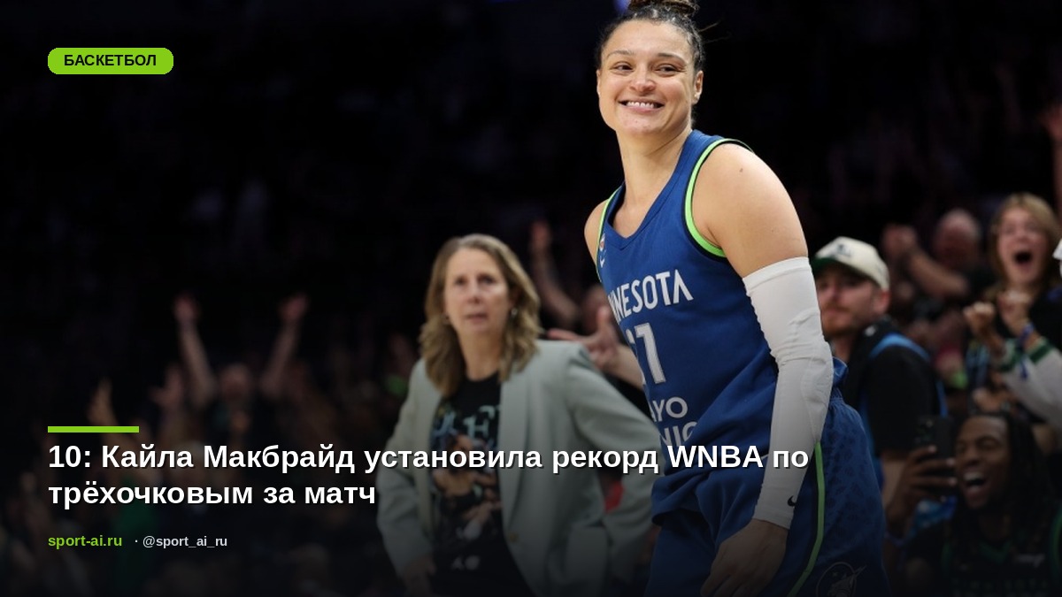 10: Кайла Макбрайд установила рекорд WNBA по трёхочковым за матч