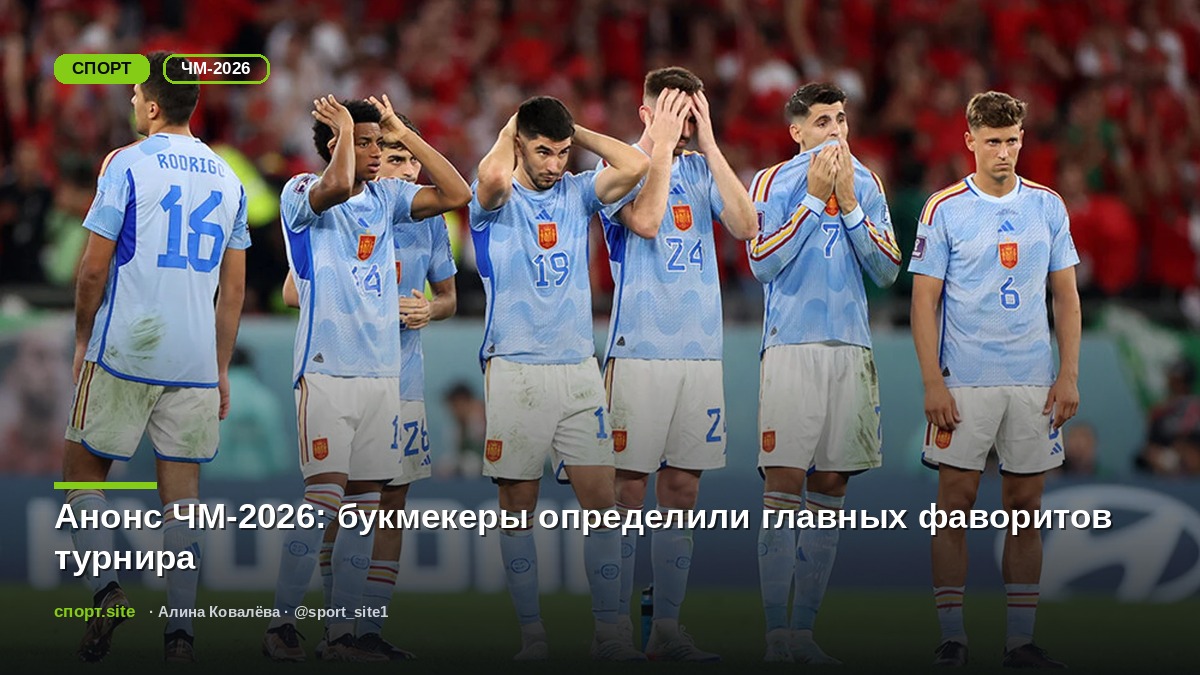 Анонс ЧМ-2026: букмекеры определили главных фаворитов турнира