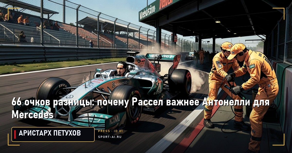 66 очков разницы: почему Рассел важнее Антонелли для Mercedes
