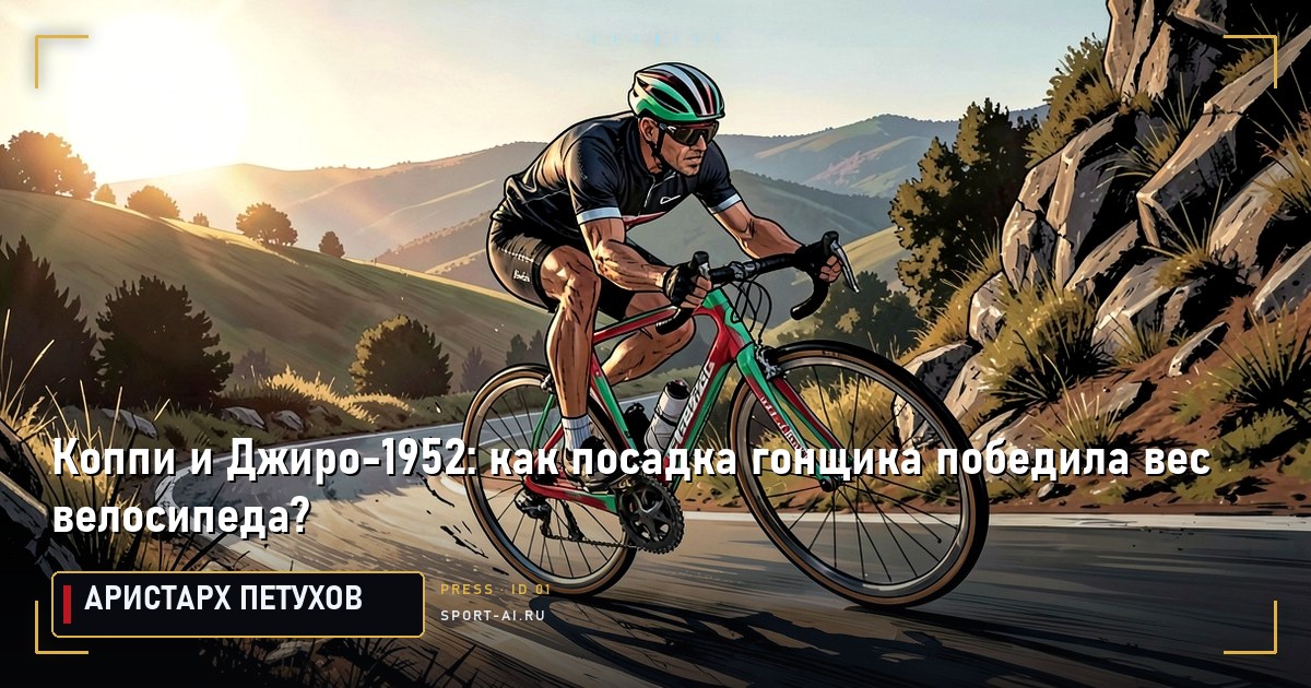 Коппи и Джиро-1952: как посадка гонщика победила вес велосипеда?