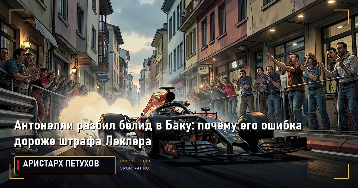Антонелли разбил болид в Баку: почему его ошибка дороже штрафа Леклера
