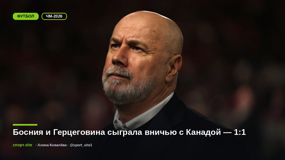 Босния и Герцеговина сыграла вничью с Канадой — 1:1