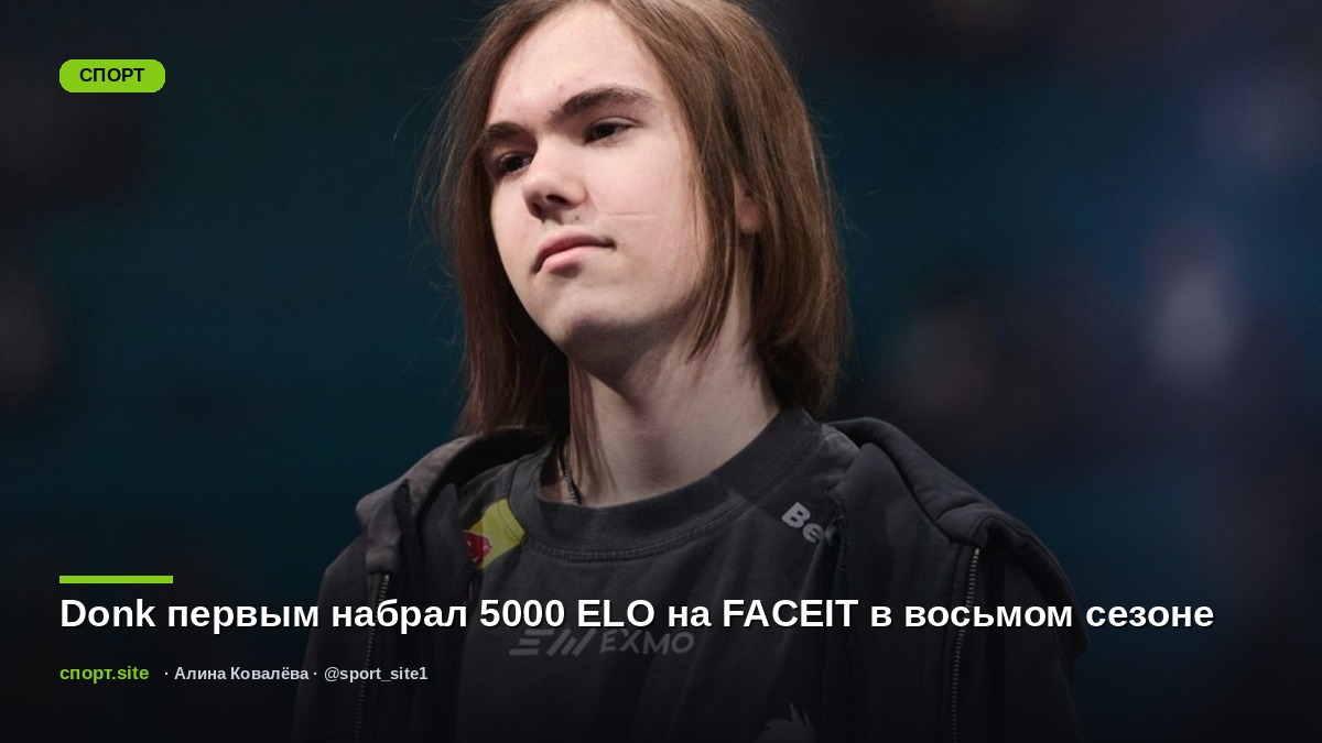 Donk первым набрал 5000 ELO на FACEIT в восьмом сезоне