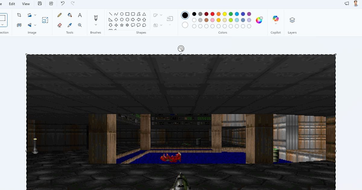 DOOM запустили в Paint