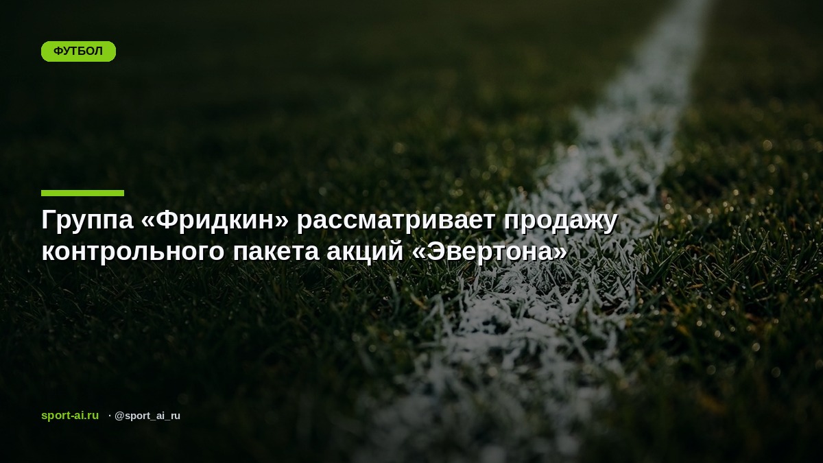 Группа «Фридкин» рассматривает продажу контрольного пакета акций «Эвертона»