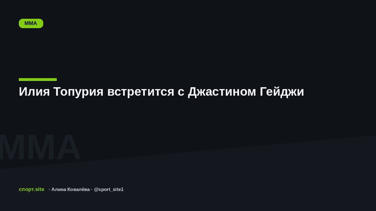 Илия Топурия встретится с Джастином Гейджи