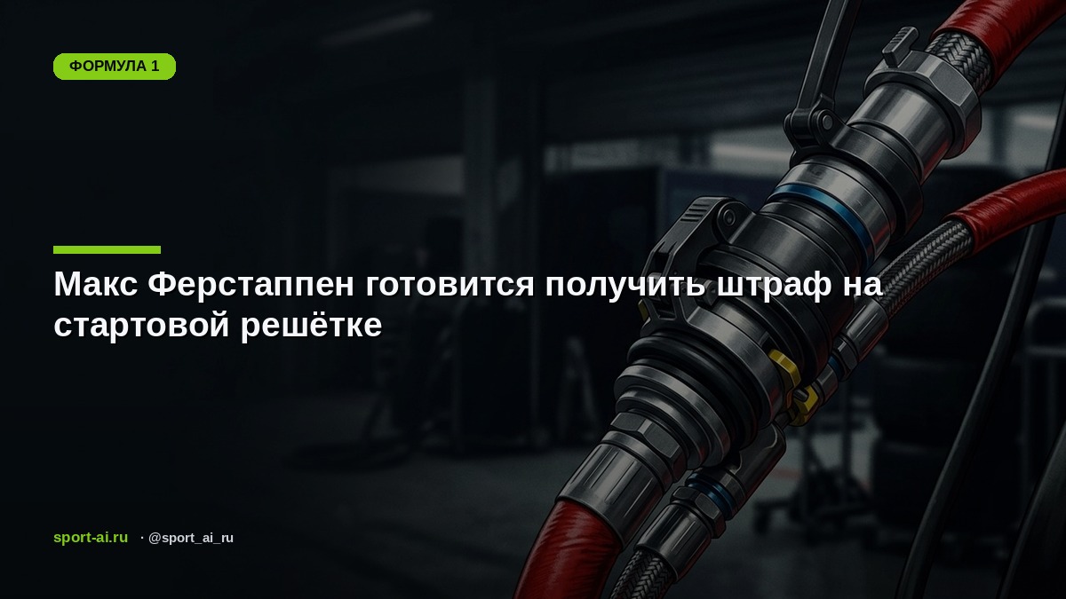 Макс Ферстаппен готовится получить штраф на стартовой решётке