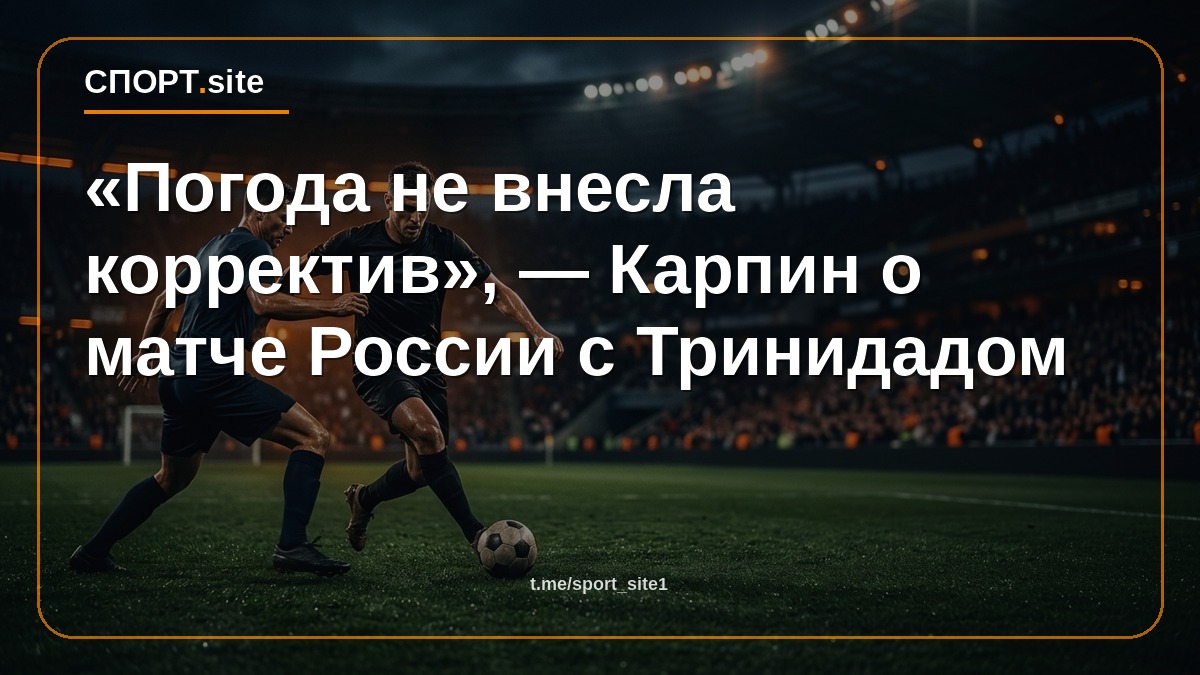 «Погода не внесла корректив», — Карпин о матче России с Тринидадом