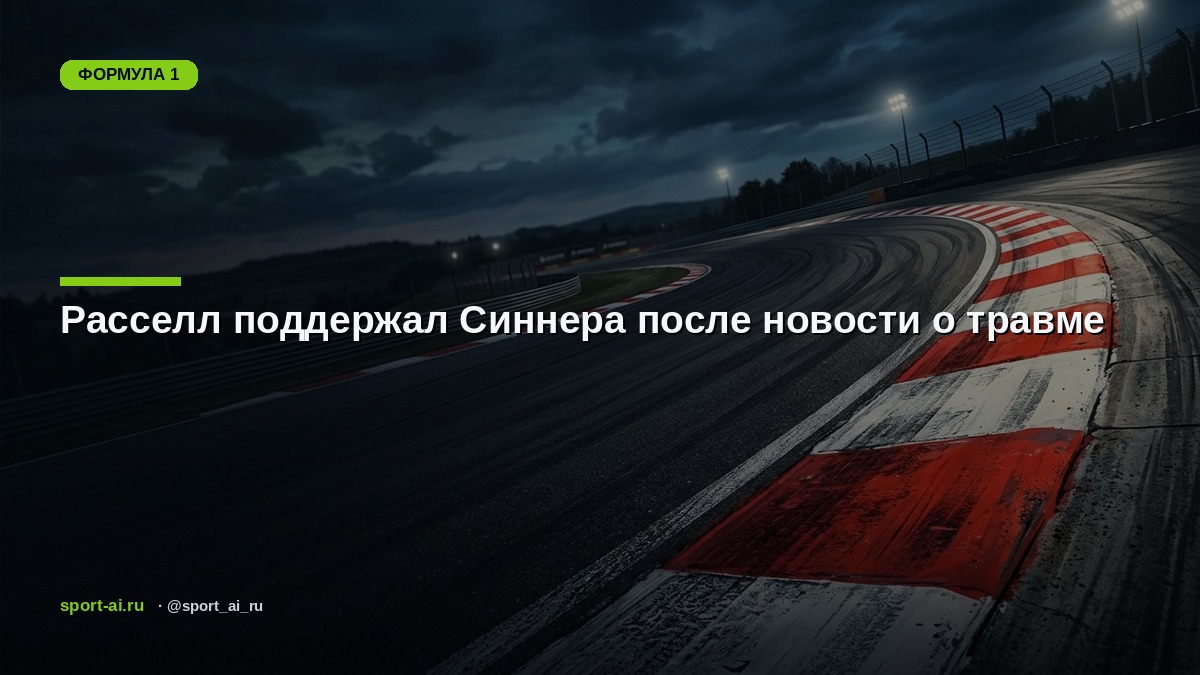 Расселл поддержал Синнера после новости о травме