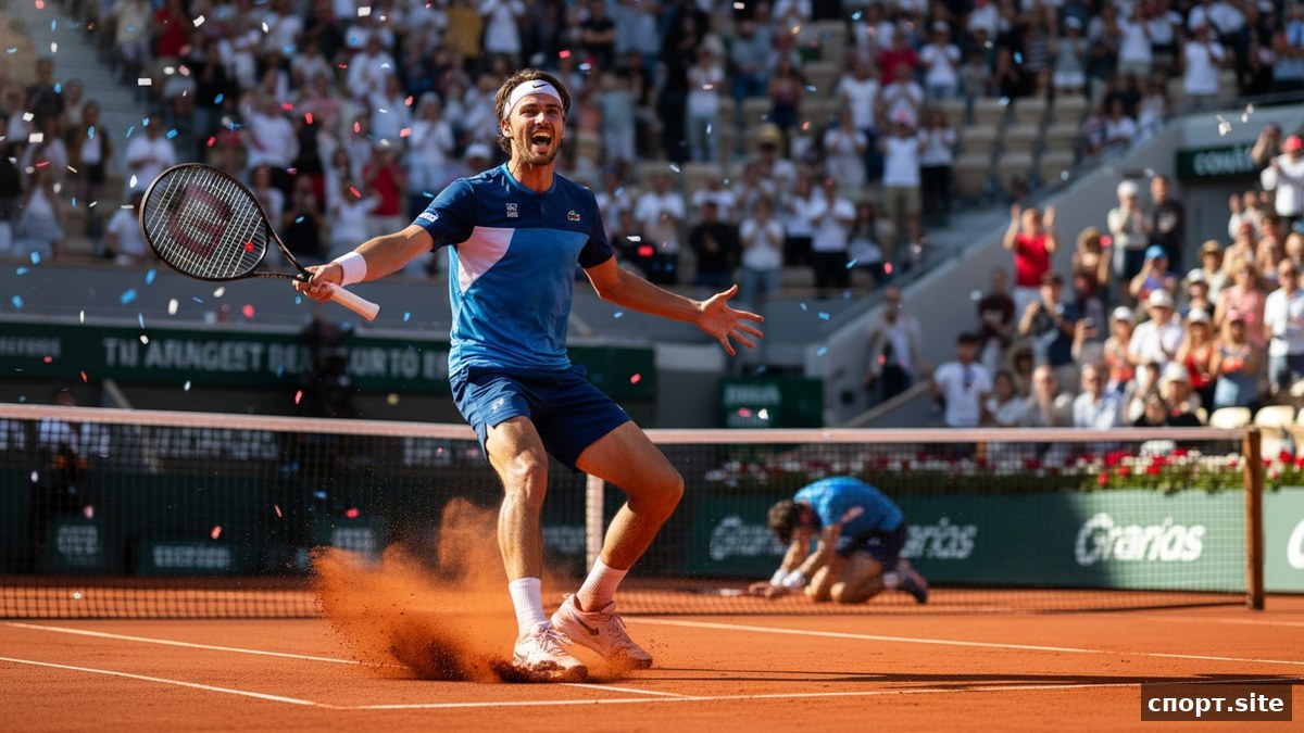 Синнер уступил Серундоло на Roland Garros — 3:6, 2:6, 7:5, 6:1, 6:1