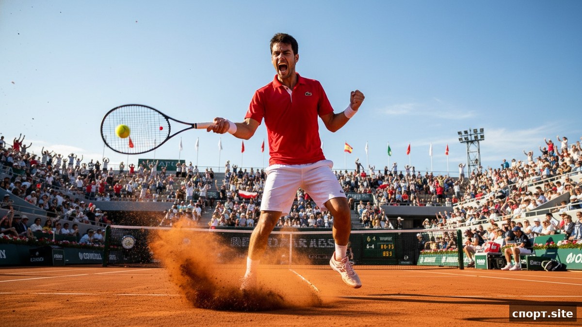 Синнер уступил Серундоло на Roland Garros — 3:6, 2:6, 7:5, 6:1, 6:1