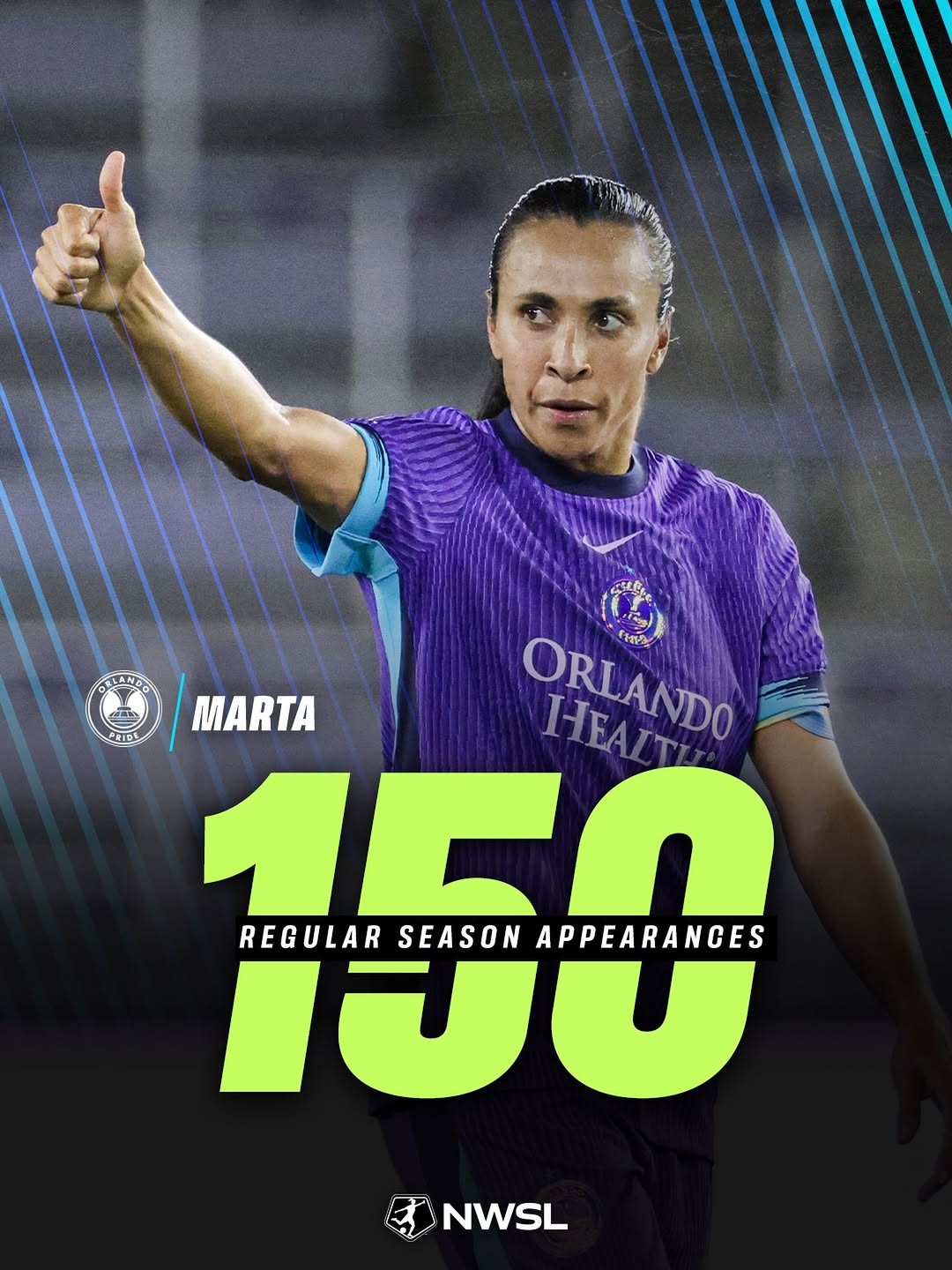 Марта сыграла 150-й матч в регулярном сезоне