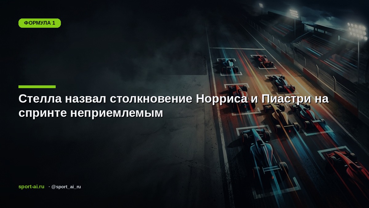 Стелла назвал столкновение Норриса и Пиастри на спринте неприемлемым