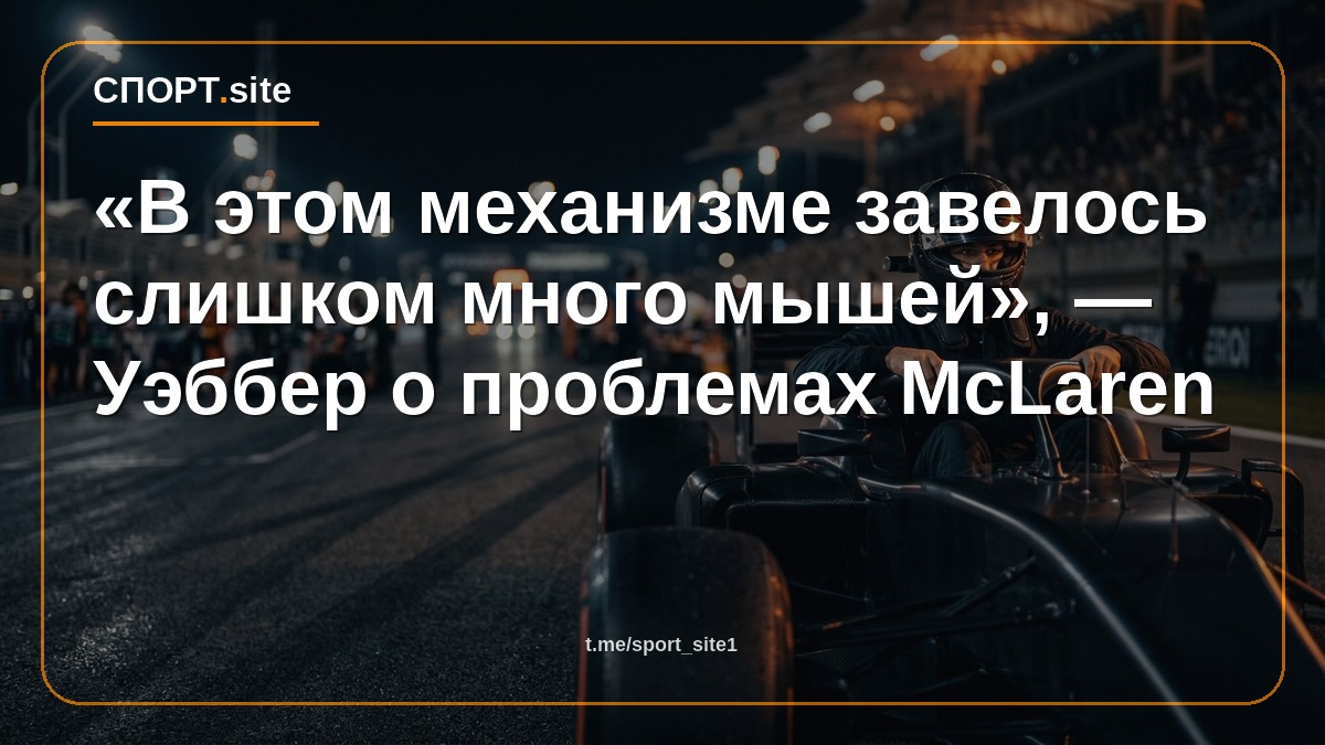 «В этом механизме завелось слишком много мышей», — Уэббер о проблемах McLaren