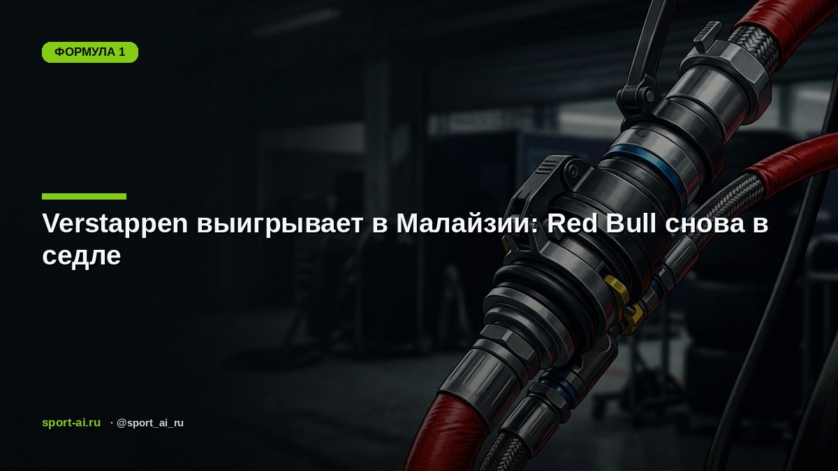 Verstappen выигрывает в Малайзии: Red Bull снова в седле